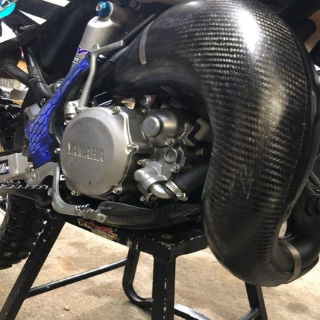 P3 Carbon Fiber Pipe Guard For Yamaha YZ85 (19 - 23) | 107042 - MojoMotoSport.com