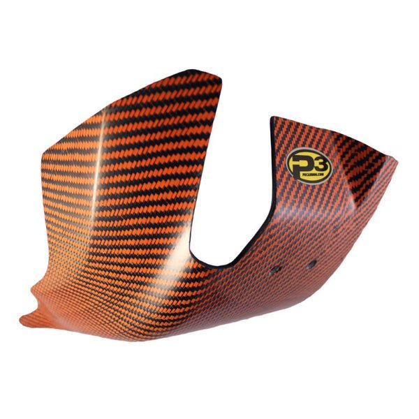 P3 Carbon Fiber Skid Plate For HUS/KTM/GASGAS | 301066 - ORG - MojoMotoSport.com