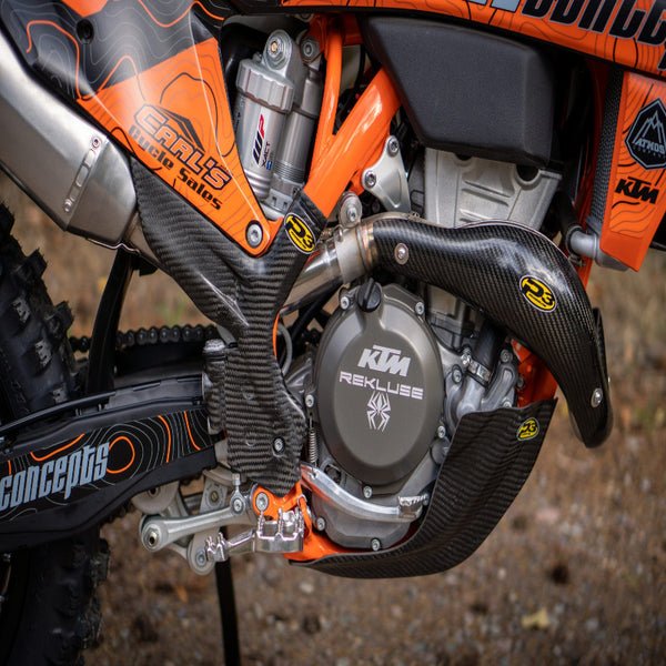 P3 Carbon Fiber Skid Plate For HUS/KTM/GasGas | 301093 - 19E - MojoMotoSport.com
