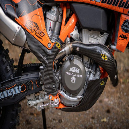 P3 Carbon Fiber Skid Plate For HUS/KTM/GasGas | 301093 - 19E - MojoMotoSport.com