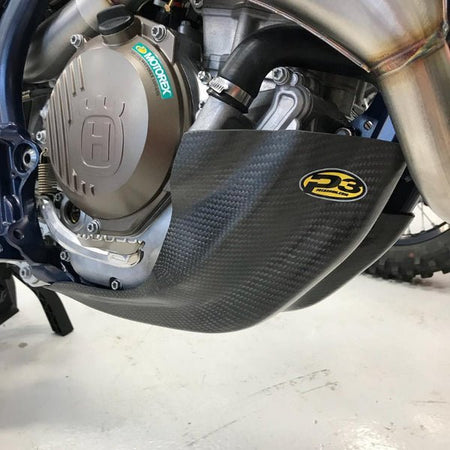 P3 Carbon Fiber Skid Plate For HUS/KTM/GasGas | 301093 - 19E - MojoMotoSport.com