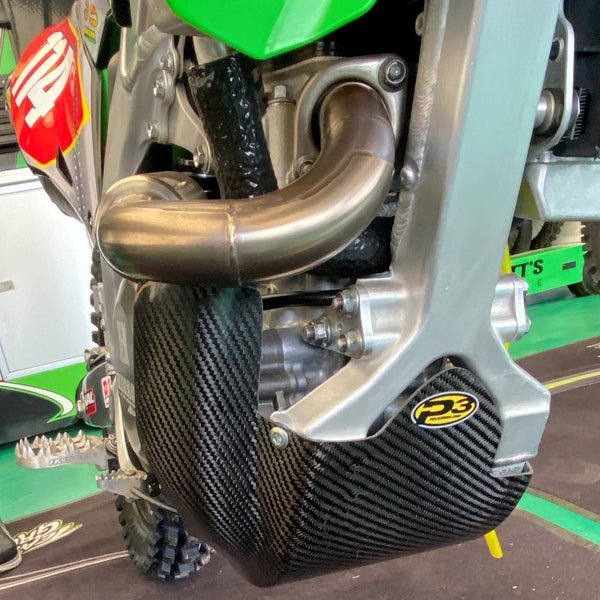 P3 Carbon Fiber Skid Plate For Kawasaki | 306072 - MojoMotoSport.com