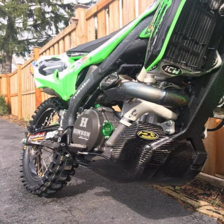 P3 Carbon Fiber Skid Plate For Kawasaki KX450F (16 - 18) | 306071 - MojoMotoSport.com