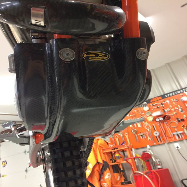 P3 Carbon Fiber Skid Plate KTM | 301062 - MojoMotoSport.com