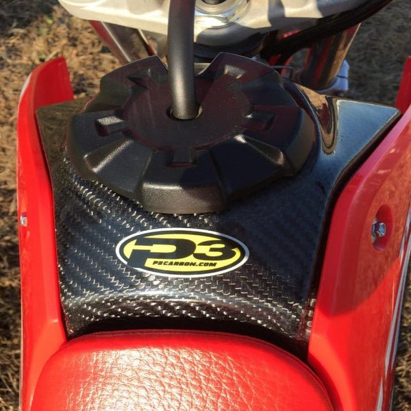P3 Carbon Fuel Tank Cover Honda CRF110/125 ('19 - '23) | 775051 - MojoMotoSport.com
