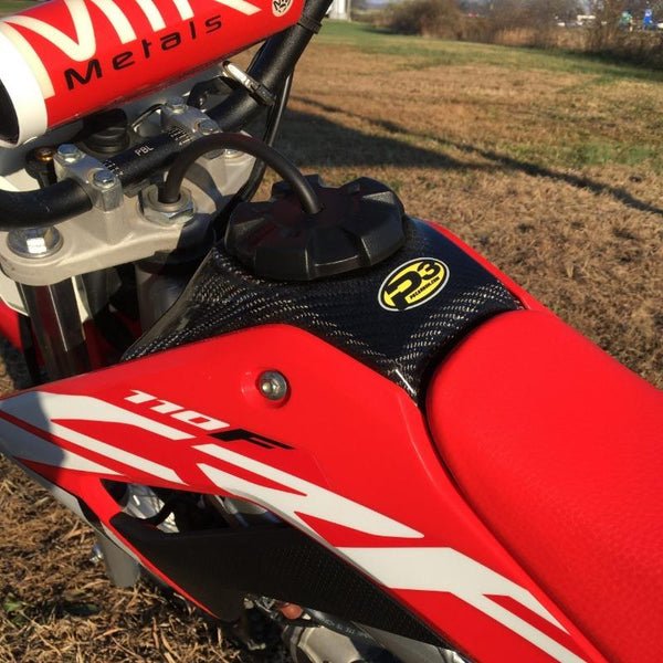 P3 Carbon Fuel Tank Cover Honda CRF110/125 ('19 - '23) | 775051 - MojoMotoSport.com