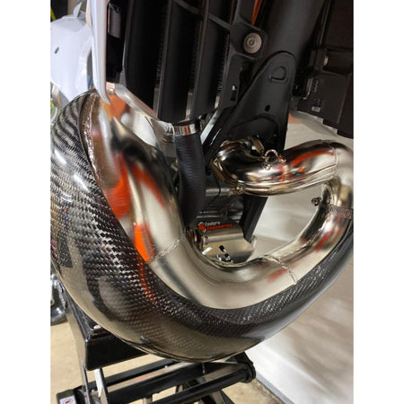 P3 MAX Coverage Carbon Fiber FMF Fatty Pipe Guard For KTM/HUS (2023+) | 101082 - MojoMotoSport.com