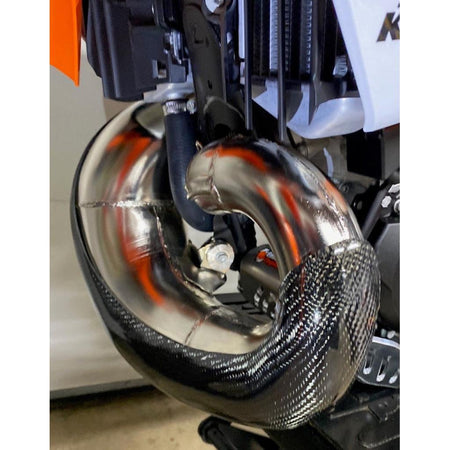P3 MAX Coverage Carbon Fiber FMF Fatty Pipe Guard For KTM/HUS (2023+) | 101082 - MojoMotoSport.com