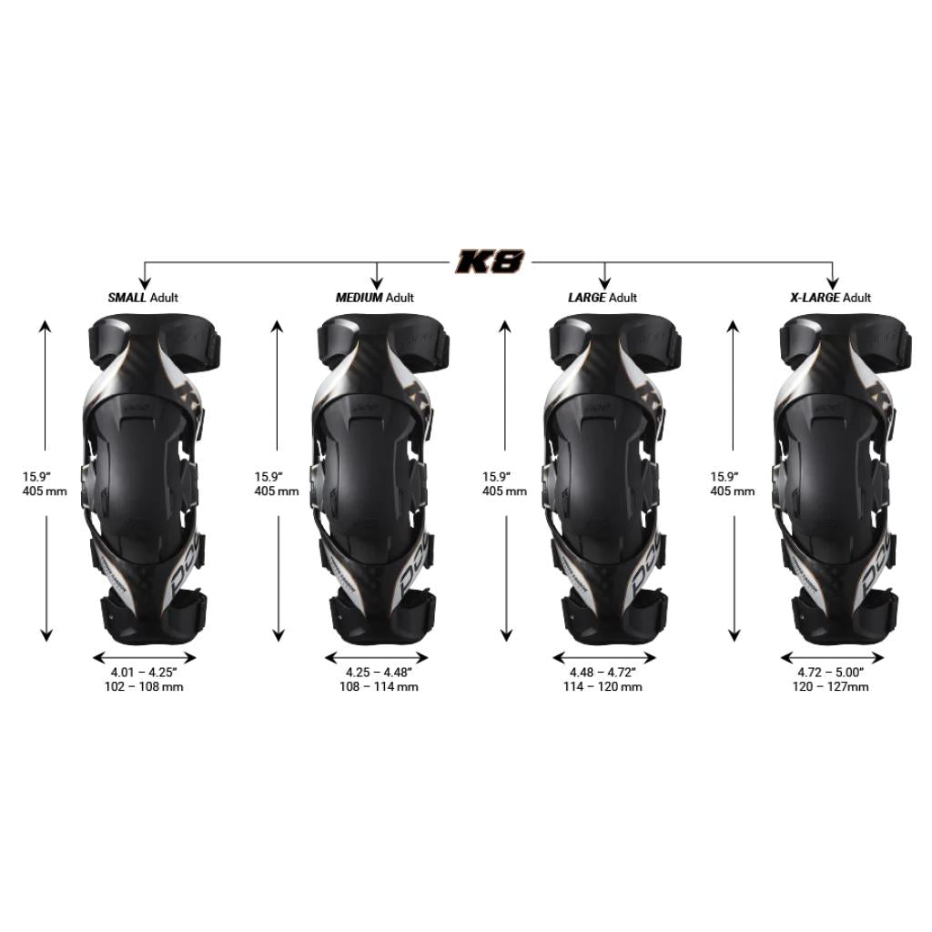 POD K8 2.0 Forged Carbon Knee Braces - MojoMotoSport.com