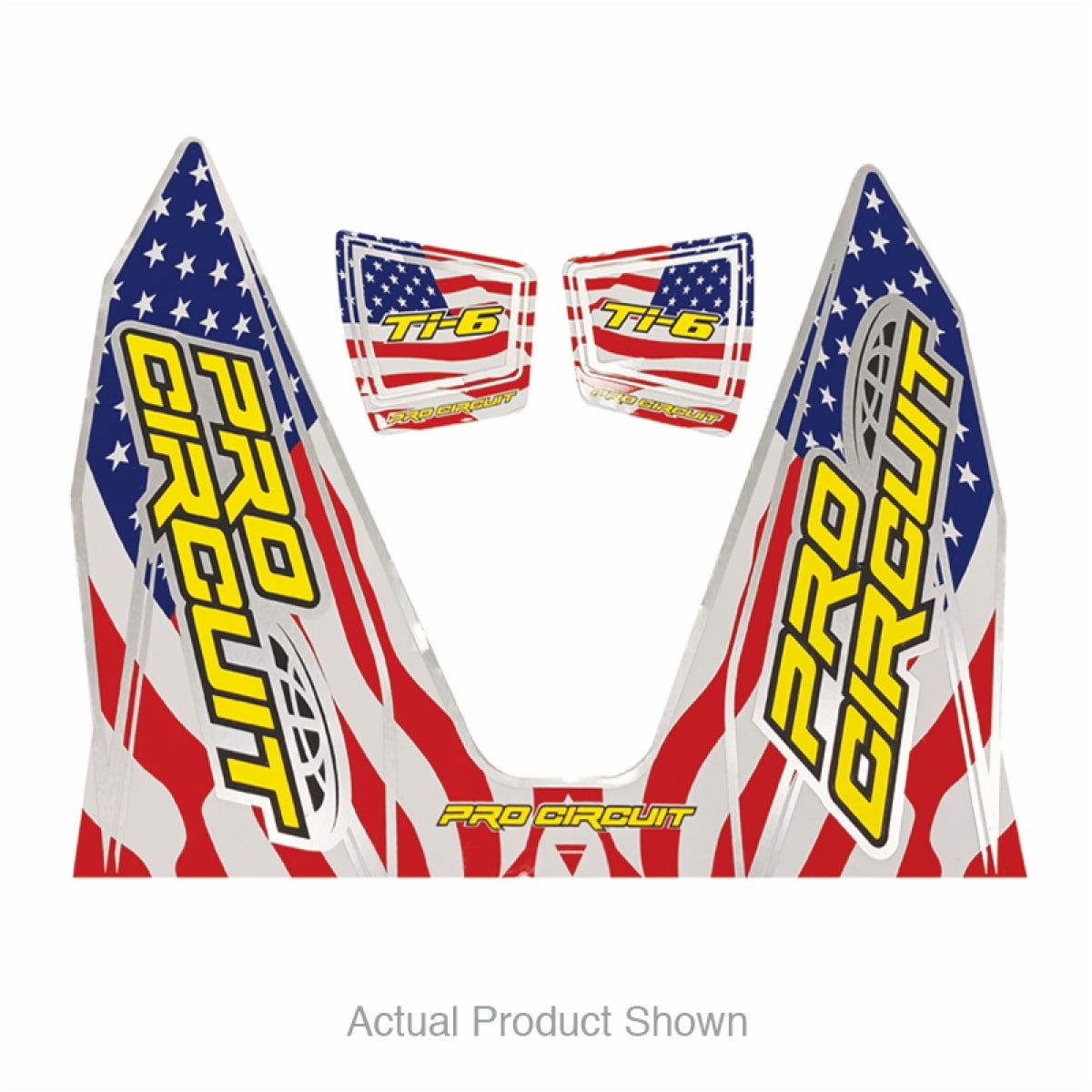 Pro Circuit DC22TI6 - SS Ti - 6 Decal - Stars and Stripes - MojoMotoSport.com