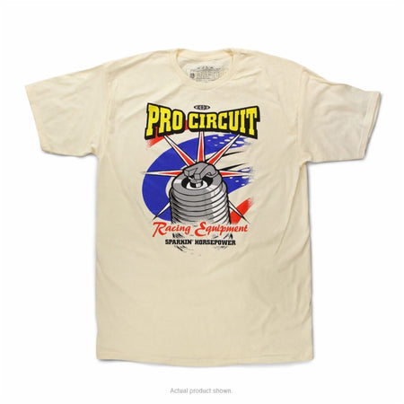 Pro Circuit Spark Plug T-Shirt - Cream | 6431750 - MojoMotoSport.com