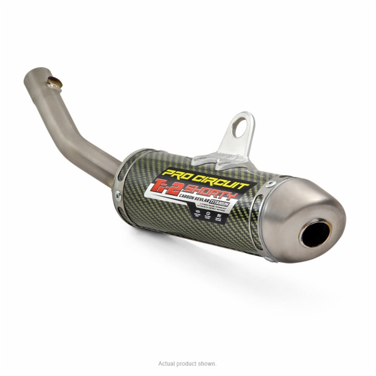 Pro Circuit Ti - 2 Titanium/Kevlar Shorty Silencer - Honda CR125R | 1119312K - MojoMotoSport.com