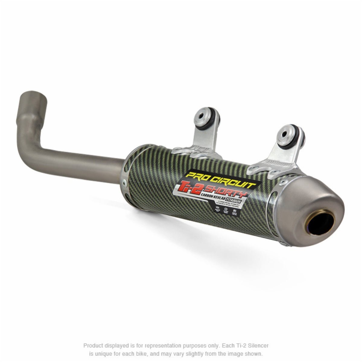 Pro Circuit Ti2 Titanium/Kevlar Shorty Silencer - KTM 250/300 SX/300 XC - W/300 XC, HUSQVARNA TE300| 1152325K - MojoMotoSport.com