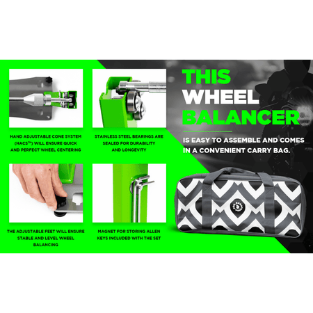 Rabaconda Motorcycle Wheel Truing Balance Stand - MojoMotoSport.com