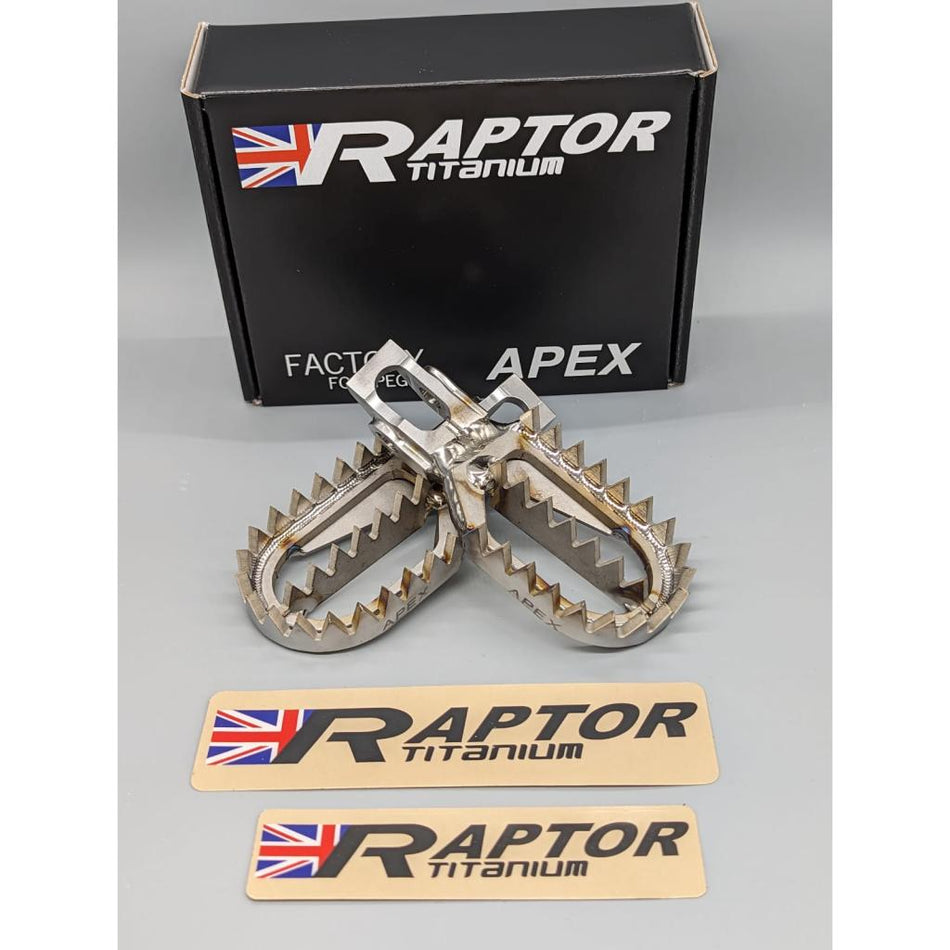 Raptor Apex Titanium Footpegs For KTM/HUS/GAS/STARK | RX016 - MojoMotoSport.com