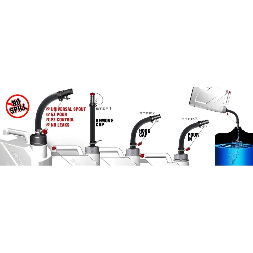Risk Racing Hose Bender Spout w/ Screw Cap for Fluid Container | 14208 - MojoMotoSport.com