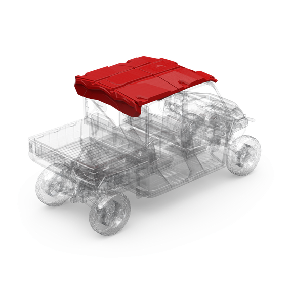 Rockford Fosgate Front & Rear Audio Roof Polaris Ranger Crew Select Models | RNGR18-ROOF4M2