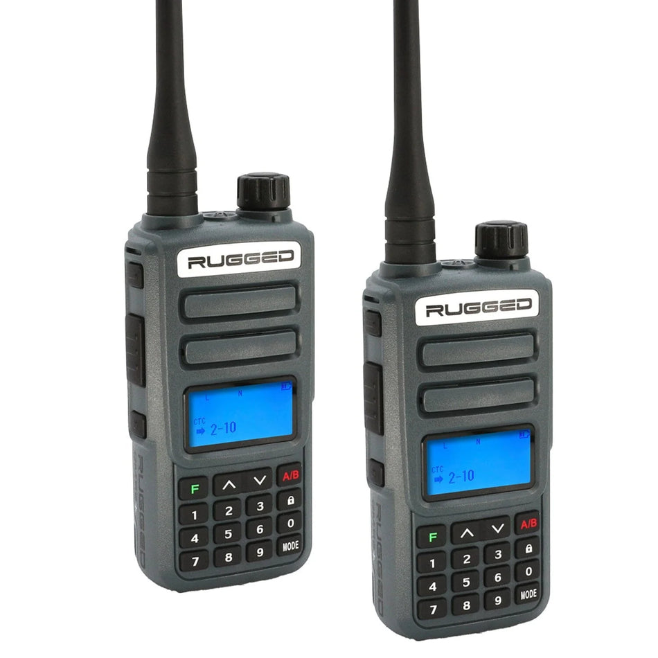 Rugged Radios GMR2 PLUS - GMRS and FRS Two Way Handheld Radios 2 Pack