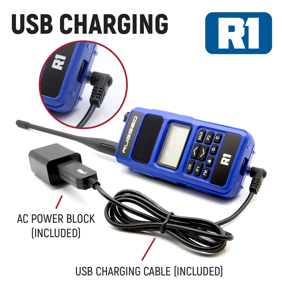 Hey Rugged Digital Rugged Radios R1 - Business Band Two Way Handheld Radio - Digital and ...