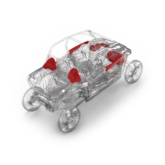 Rockford Fosgate 24+ Polaris RZR XP Stage 6 Aftermarket 1,500-Watt Audio System w/ Ride Command | RZR24RCXP-STG6