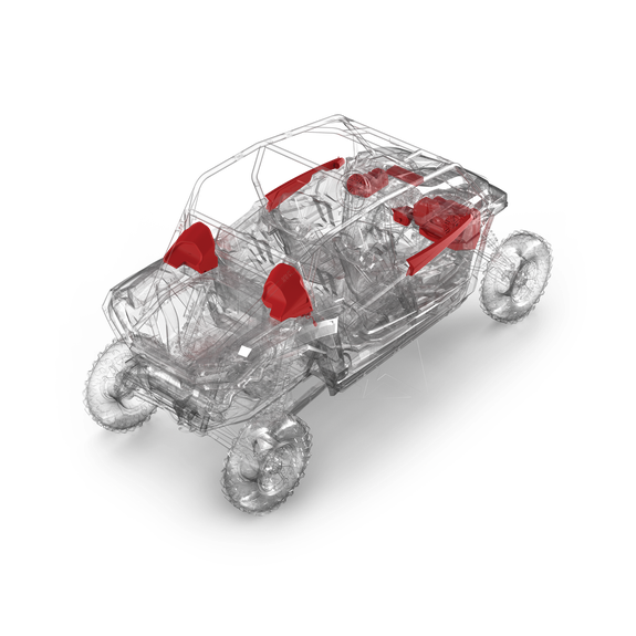 Rockford Fosgate 24+ Polaris RZR XP Stage 6 Aftermarket 1,500-Watt Audio System | RZR24XP-STG6