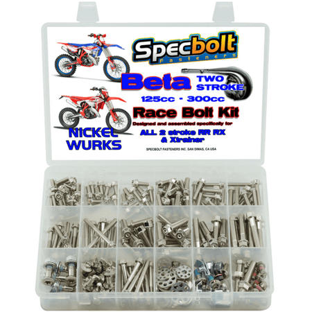 Specbolt - Beta 2 Stroke Nickel Wurks Bolt Kit for RR/RX/XTRAINER 125 - 300 | BETA - 2 - STROKE - NI - MojoMotoSport.com