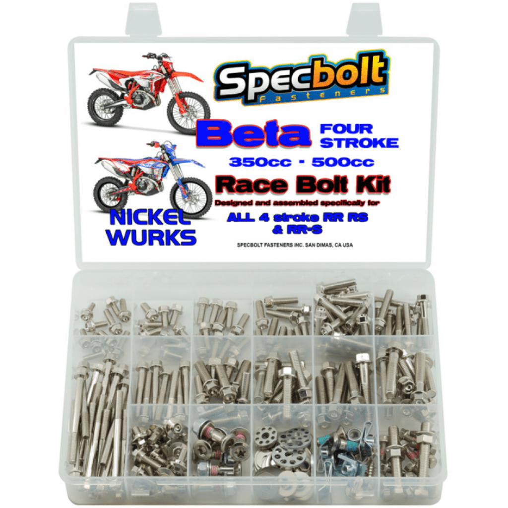 Specbolt - Beta 4 Stroke Nickel Wurks Bolt Kit for RR X - PRO RS & RR - S 350 - 500 | BETA - 4 - STROKE - NI - MojoMotoSport.com