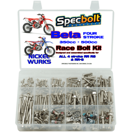 Specbolt - Beta 4 Stroke Nickel Wurks Bolt Kit for RR X - PRO RS & RR - S 350 - 500 | BETA - 4 - STROKE - NI - MojoMotoSport.com