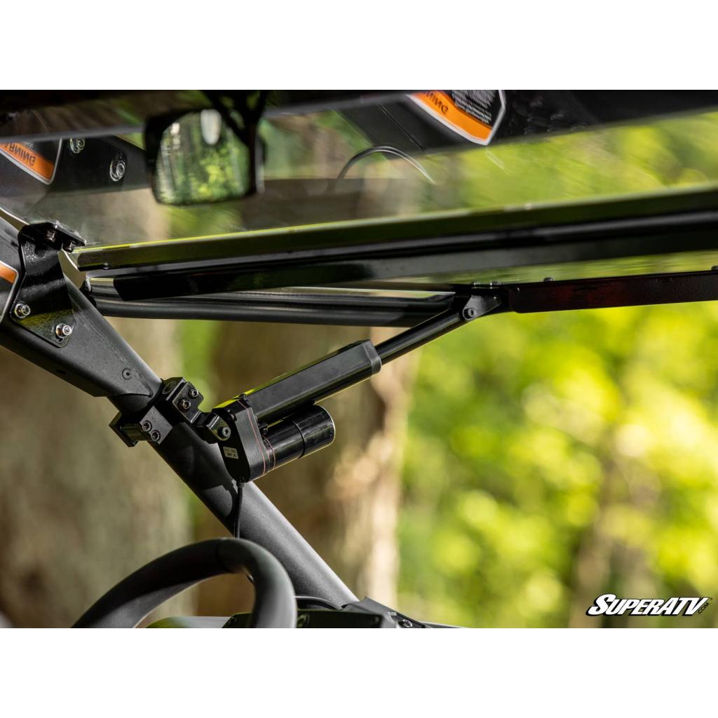 SuperaATV Can - Am Maverick X3 MaxDrive Power Flip Windshield - MojoMotoSport.com