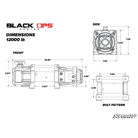SuperATV 12,000 lb. Winch Receiver Mount - MojoMotoSport.com