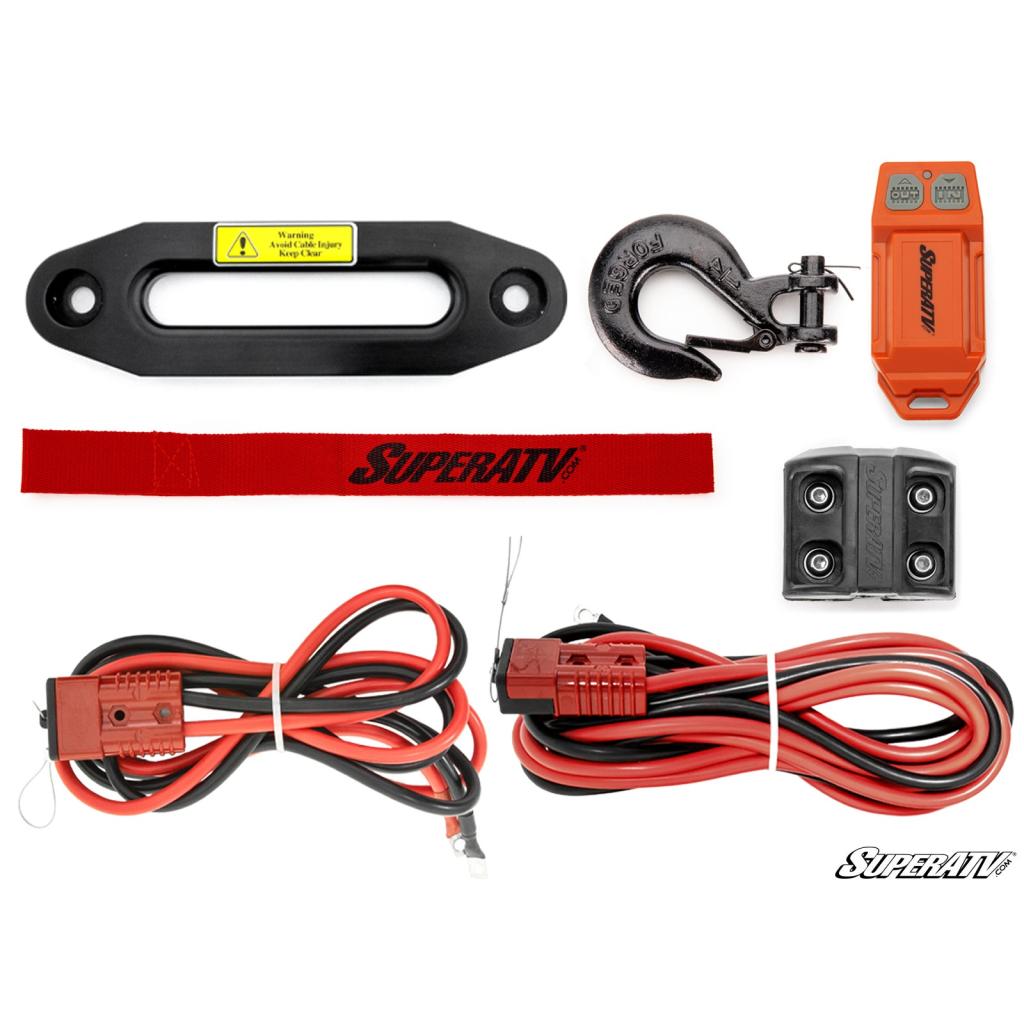 SuperATV 12,000 lb. Winch (with Wireless Remote & Synthetic Rope) - MojoMotoSport.com