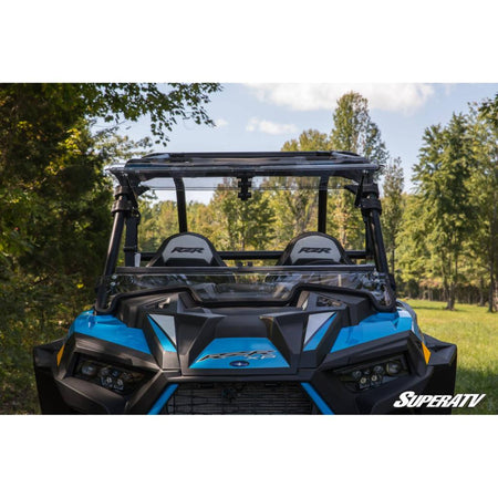 SuperATV 2014+ Polaris RZR XP 1000 Scratch - Resistant Clear Flip Windshield - MojoMotoSport.com