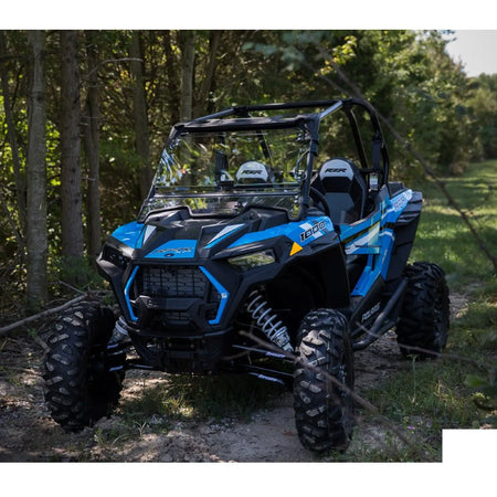 SuperATV 2014+ Polaris RZR XP 1000 Scratch - Resistant Clear Flip Windshield - MojoMotoSport.com