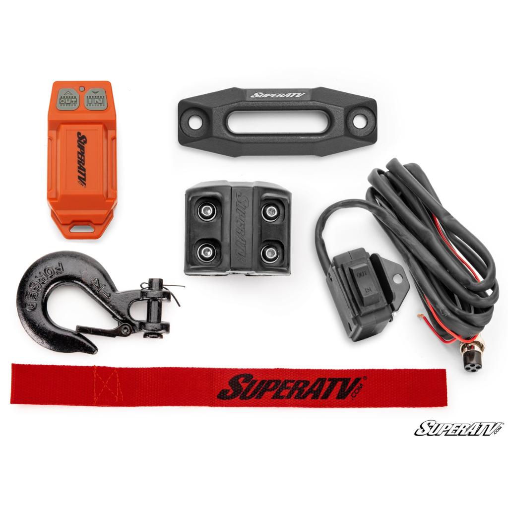 SuperATV 2500 lb. UTV/ATV Winch (With Wireless Remote & Synthetic Rope) - MojoMotoSport.com