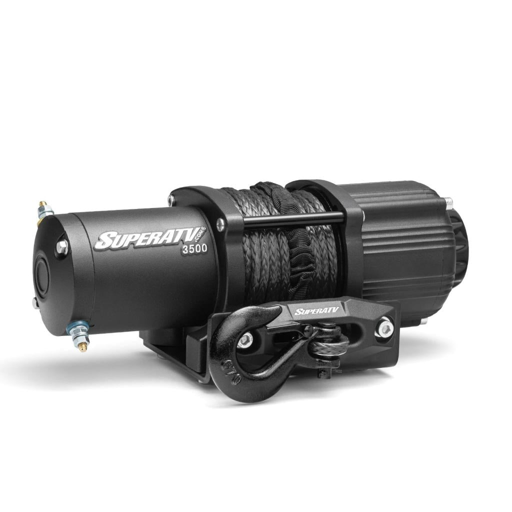 SuperATV 3500 Lb. UTV/ATV Winch (With Wireless Remote & Synthetic Rope) - MojoMotoSport.com