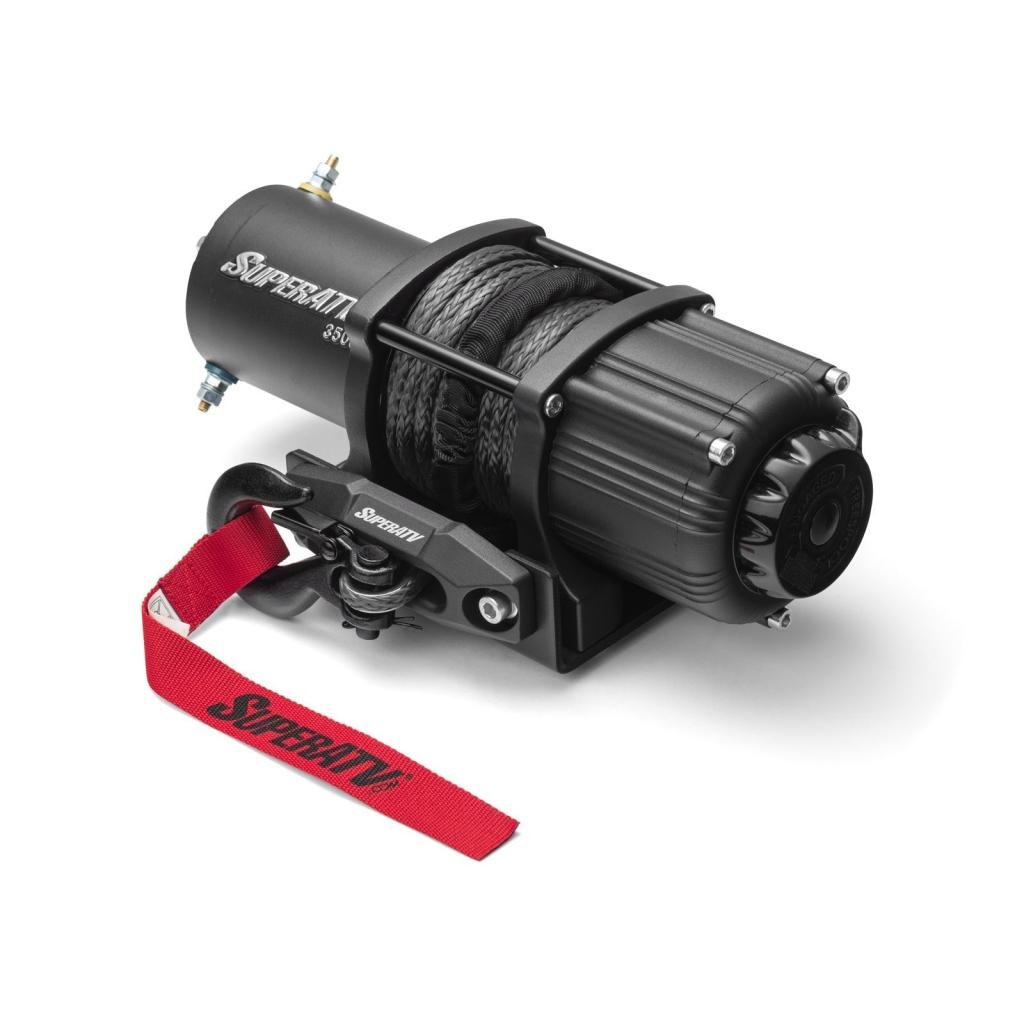 SuperATV 3500 Lb. UTV/ATV Winch (With Wireless Remote & Synthetic Rope) - MojoMotoSport.com
