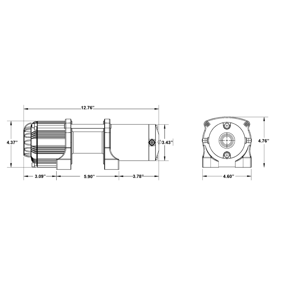 SuperATV 3500 Lb. Winch w/ Remote & Synthetic Rope - MojoMotoSport.com