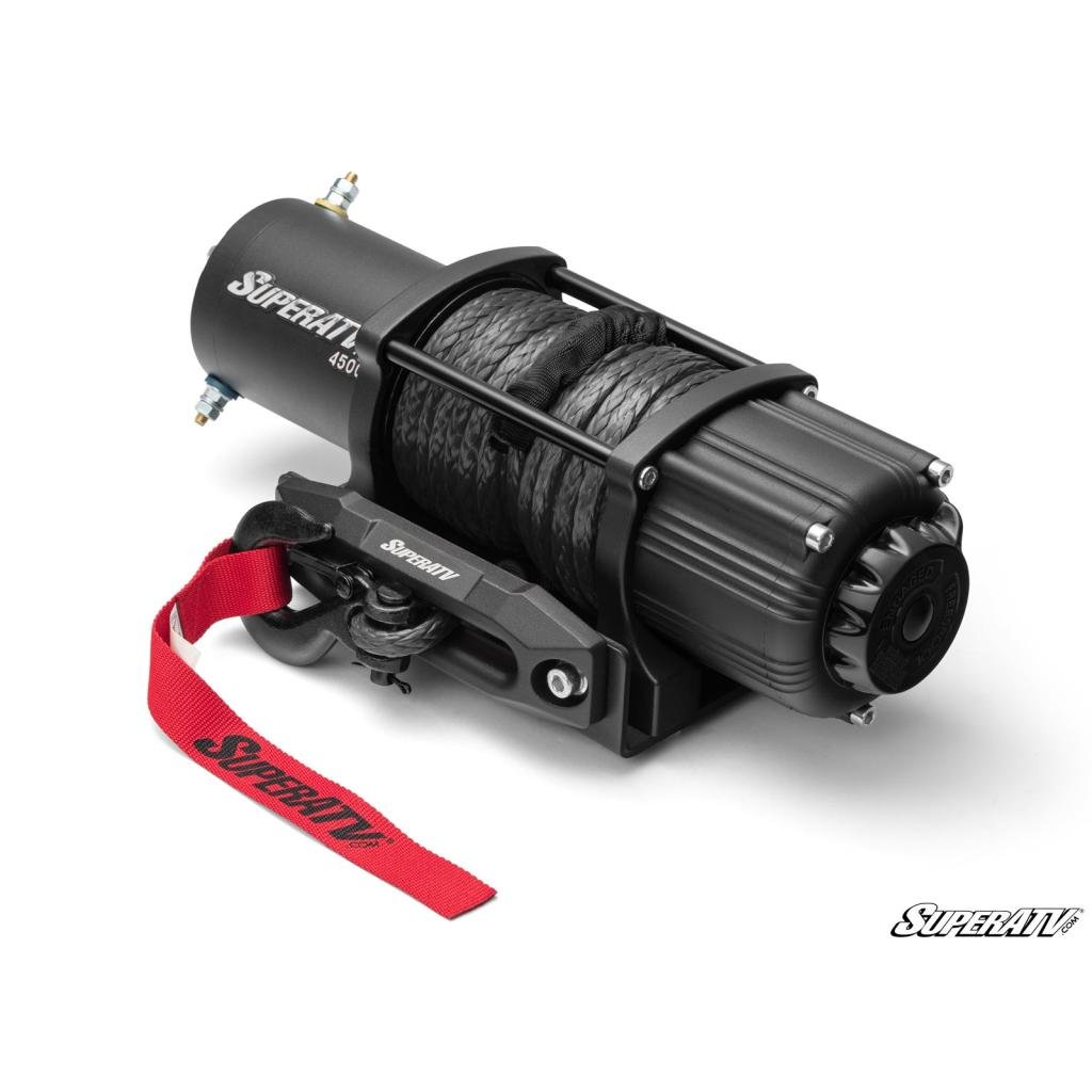 SuperATV 4500 Lb. UTV/ATV Winch (With Wireless Remote & Synthetic Rope) - MojoMotoSport.com