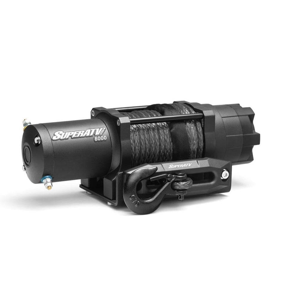 SuperATV 6000 Lb. UTV/ATV Winch (With Wireless Remote & Synthetic Rope) - MojoMotoSport.com