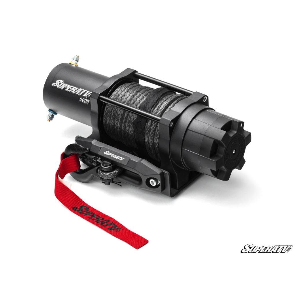 SuperATV 6000 Lb. UTV/ATV Winch (With Wireless Remote & Synthetic Rope) - MojoMotoSport.com