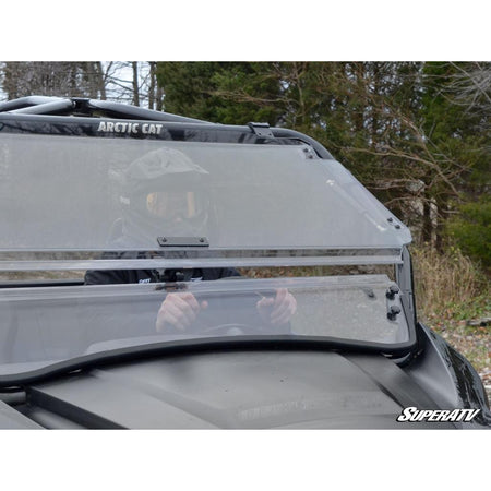 SuperATV Arctic Cat Wildcat Trail Scratch Resistant Flip Windshield - MojoMotoSport.com