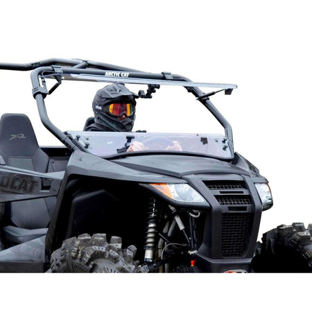 SuperATV Arctic Cat Wildcat Trail Scratch Resistant Flip Windshield - MojoMotoSport.com