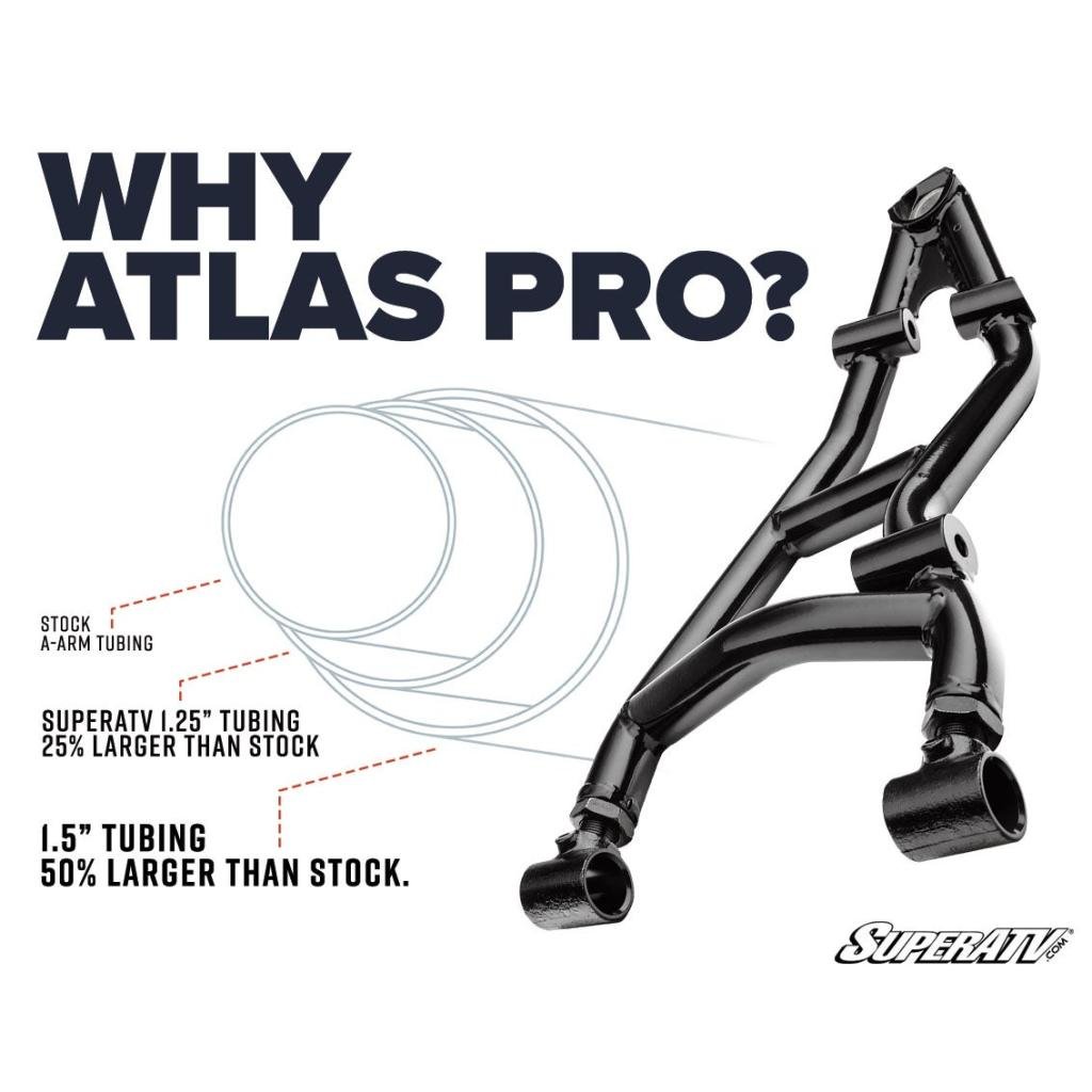 SuperATV Can - Am Commander 1000 Atlas Pro 1.5" Forward Offset A - Arms - MojoMotoSport.com