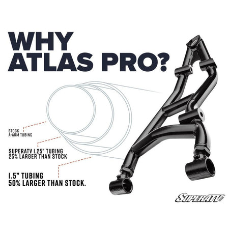 SuperATV Can - Am Commander 1000 Atlas Pro 1.5" Forward Offset A - Arms - MojoMotoSport.com