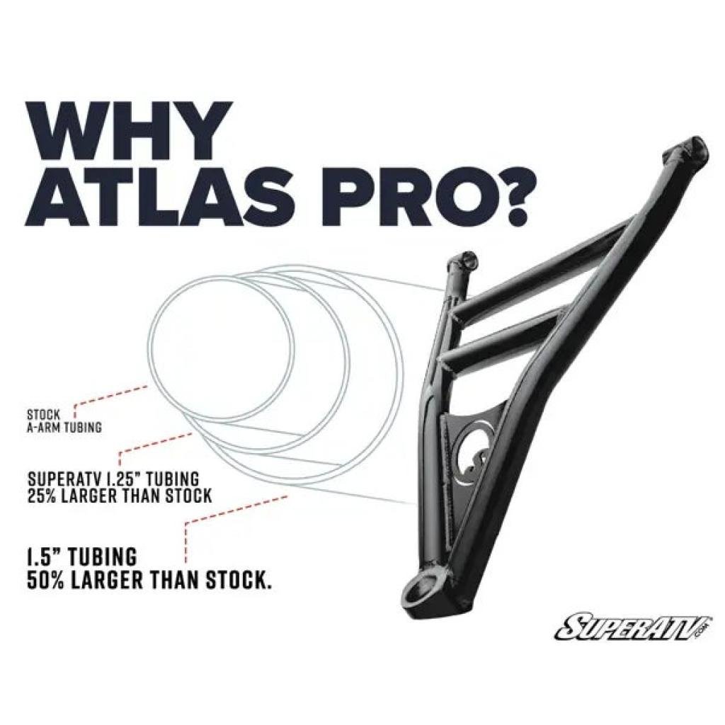 SuperATV Can - Am Commander Atlas Pro Rear Offset A - Arms - MojoMotoSport.com