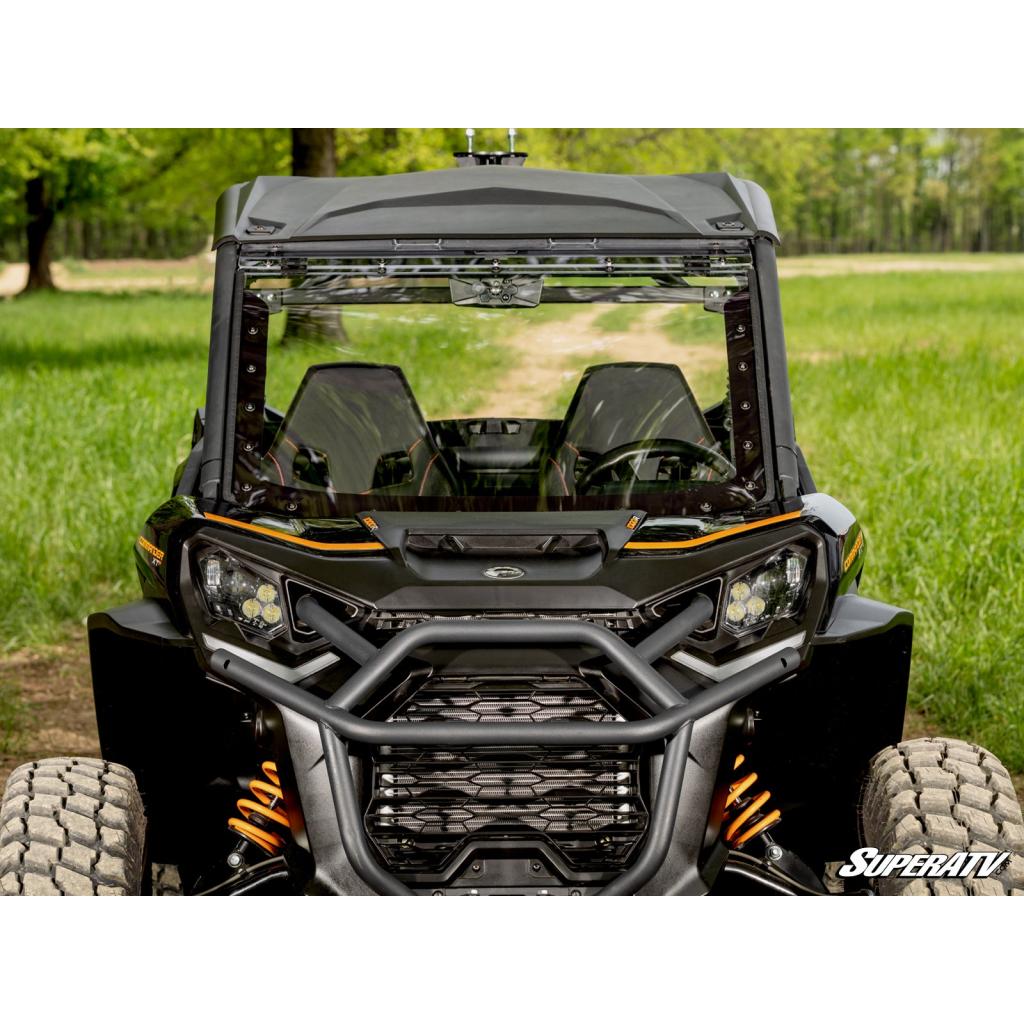 SuperATV Can - Am Commander MaxDrive Power Flip Windshield - MojoMotoSport.com