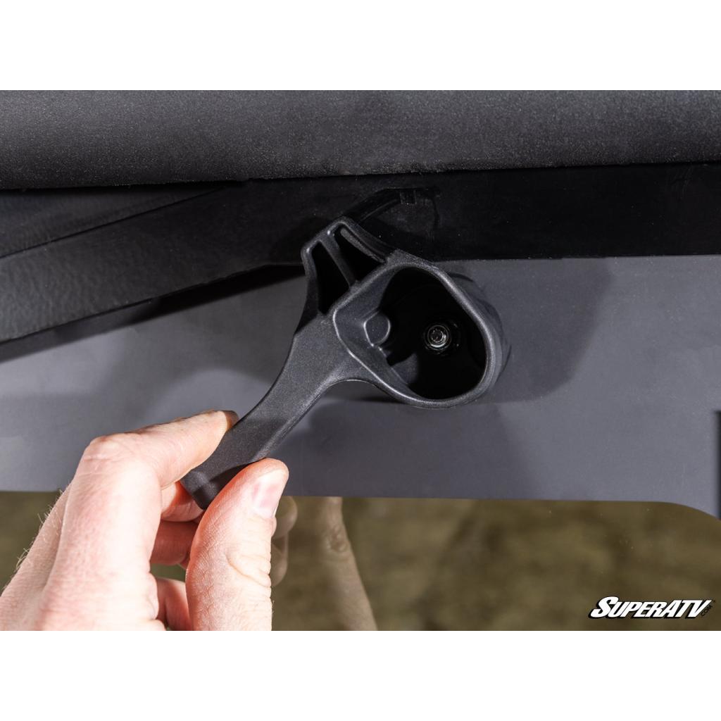 SuperATV Can - Am Defender Glass Sliding Rear Windshield - MojoMotoSport.com