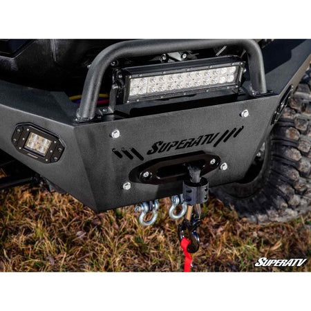 SuperATV Can - Am Defender Heavy Weight Winch - Ready Front Bumper - MojoMotoSport.com