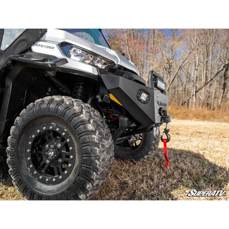 SuperATV Can - Am Defender Heavy Weight Winch - Ready Front Bumper - MojoMotoSport.com