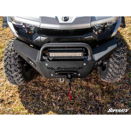SuperATV Can - Am Defender Heavy Weight Winch - Ready Front Bumper - MojoMotoSport.com